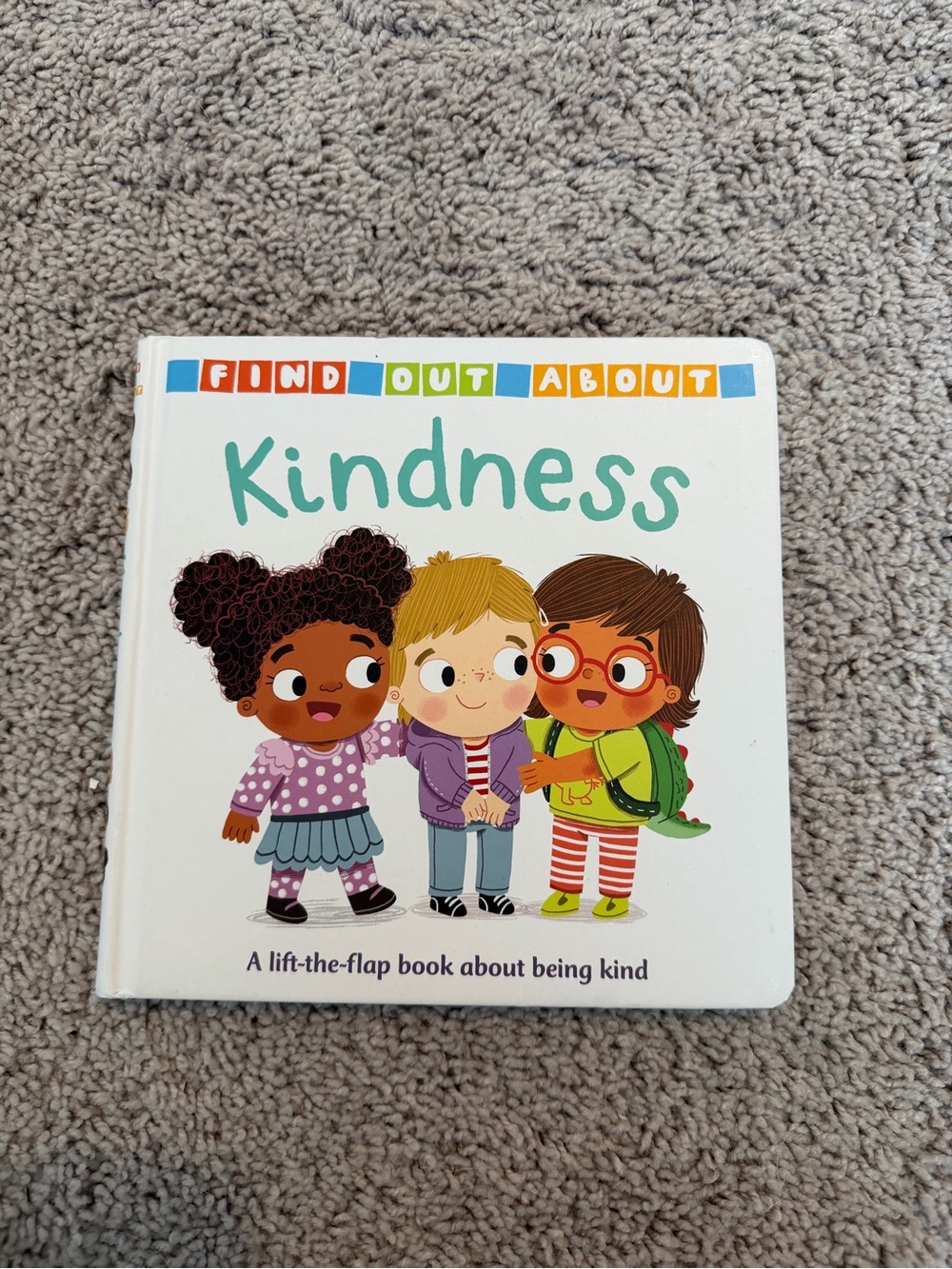 Find Out About Kindness Kids Board Book - White